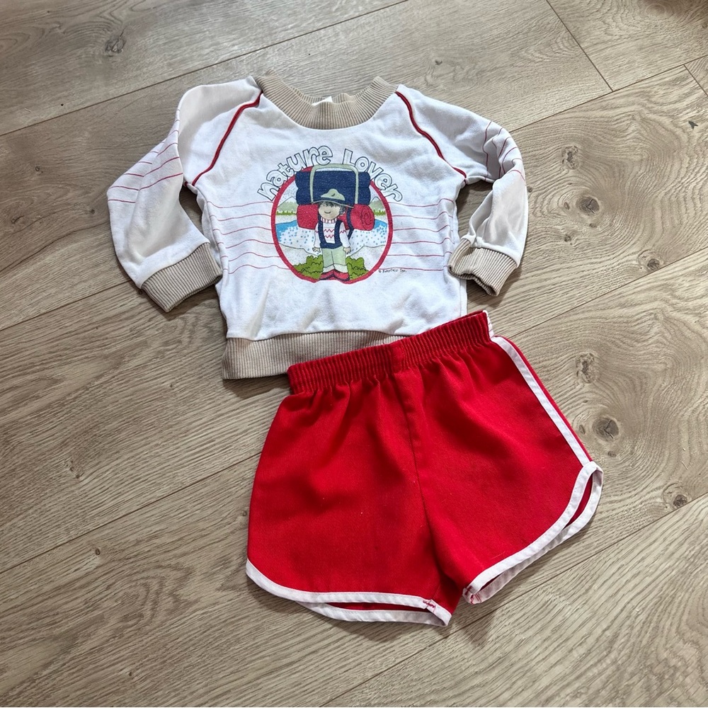 Vintage nature lover set shorts crewneck